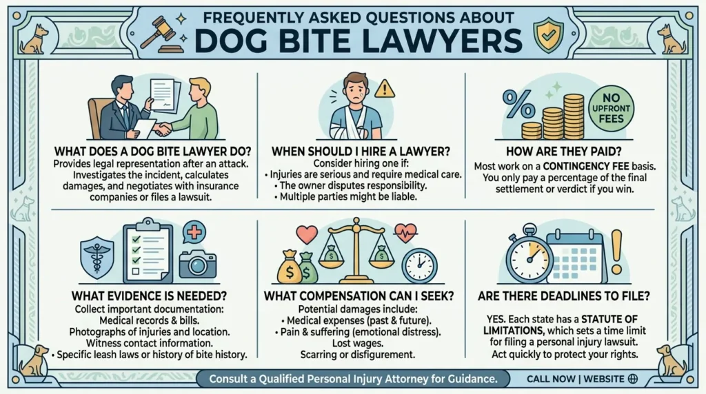 Frequently Asked Questions About Dog Bite Lawyers