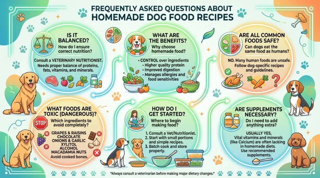Frequently Asked Questions About Homemade Dog Food Recipes