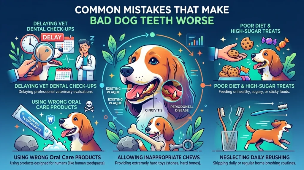 Common Mistakes That Make Bad Dog Teeth Worse