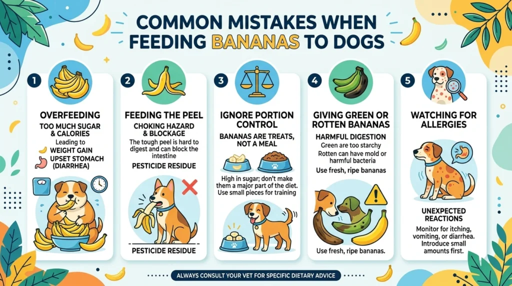 Common Mistakes When Feeding Bananas to Dogs
