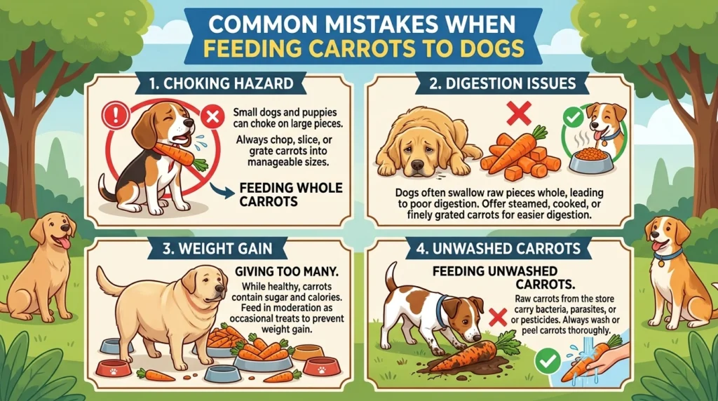 Common Mistakes When Feeding Carrots to Dogs