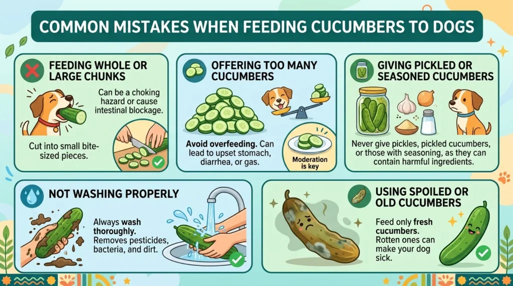 Common Mistakes When Feeding Cucumbers to Dogs