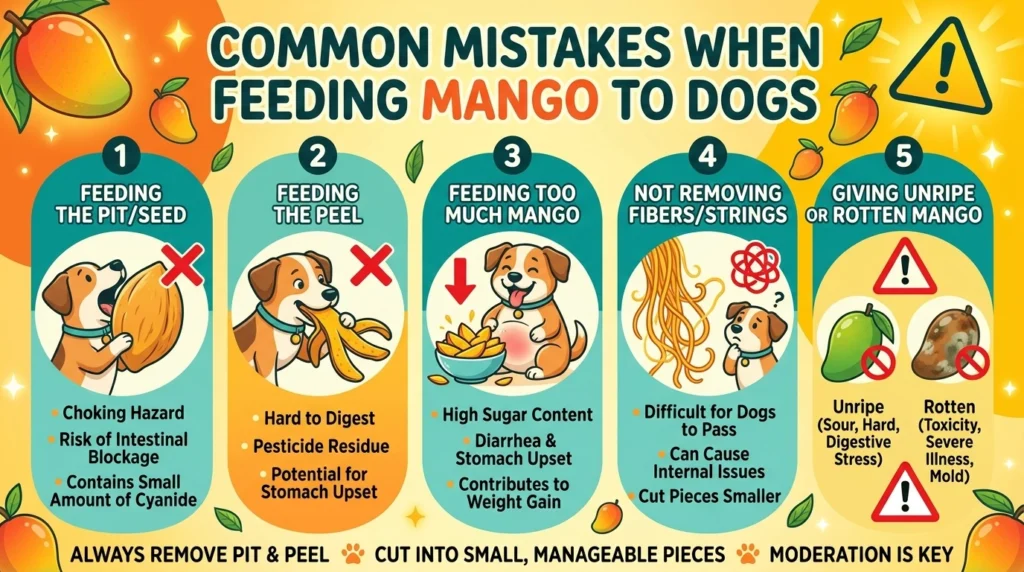 Common Mistakes When Feeding Mango to Dogs