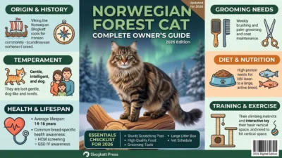 The Norwegian Forest Cat known in Norway as the "Norsk Skogkatt" combines ancient Viking heritage with a warm, gentle temperament that makes it one of the world's most beloved cat breeds.