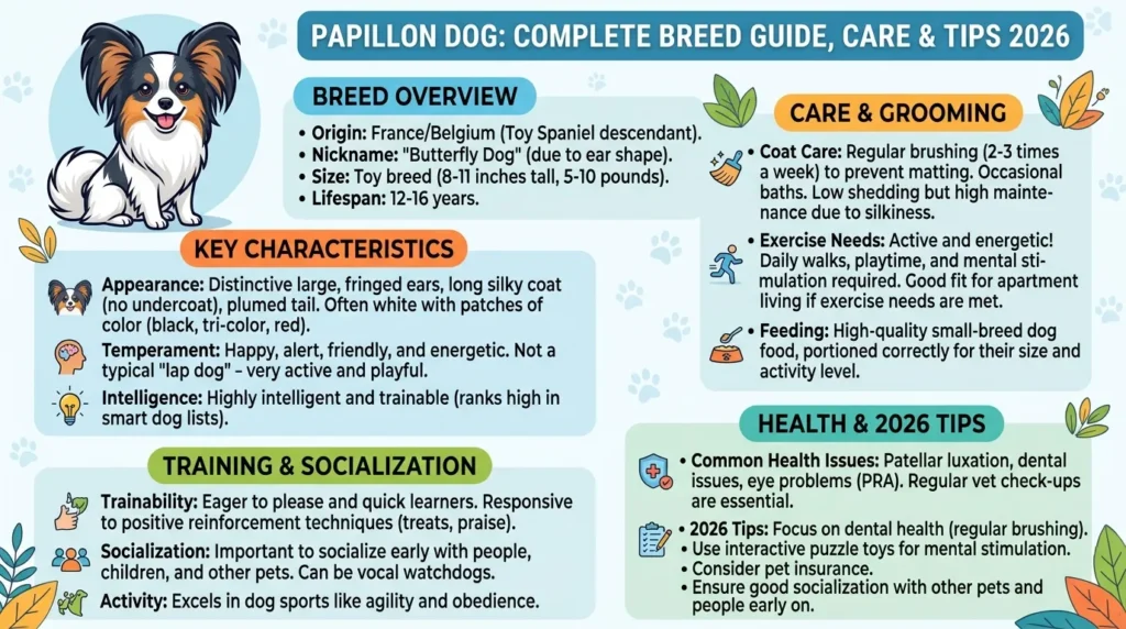 Papillon Dog: Complete Breed Guide, Care & Tips 2026