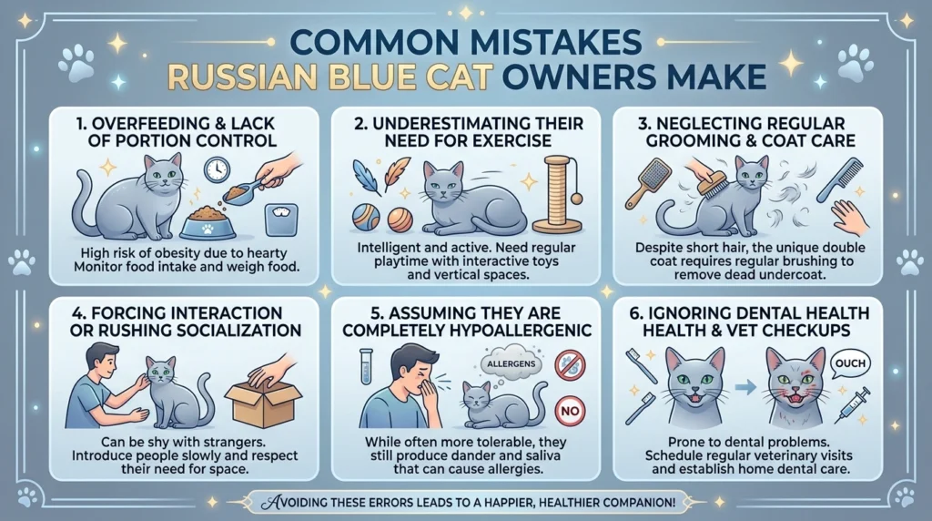 Common Mistakes Russian Blue Cat Owners Make