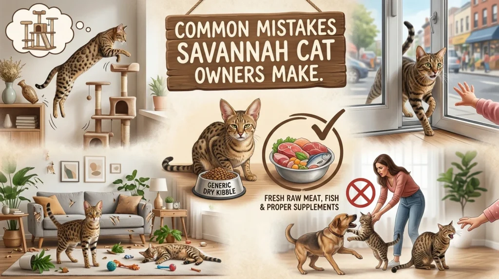 Common Mistakes Savannah Cat Owners Make