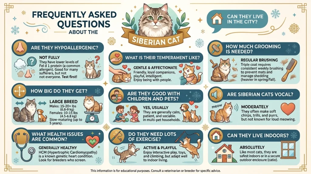 Frequently Asked Questions About the Siberian Cat