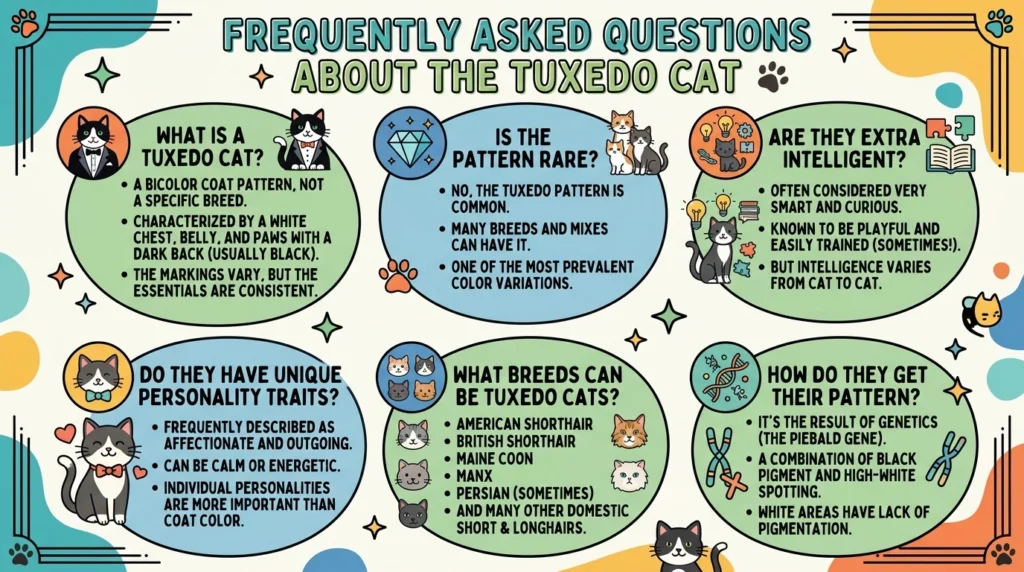 Frequently Asked Questions About the Tuxedo Cat