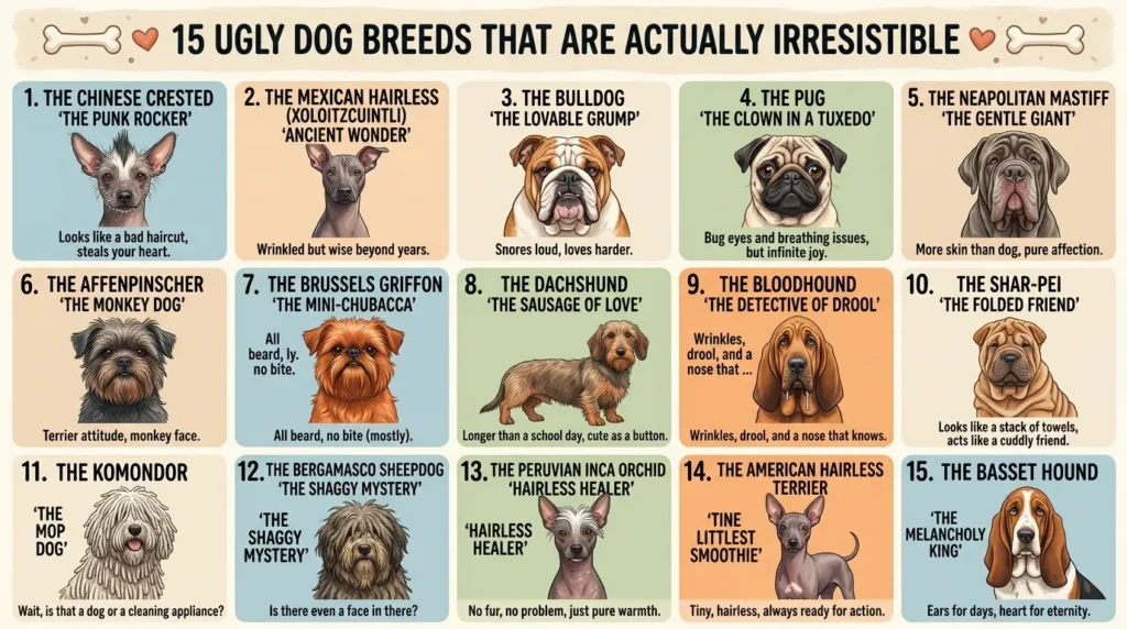 Top 15 Ugly Dog Breeds That Are Actually Irresistible