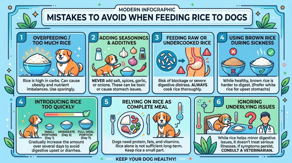 Mistakes to Avoid When Feeding Rice to Dogs