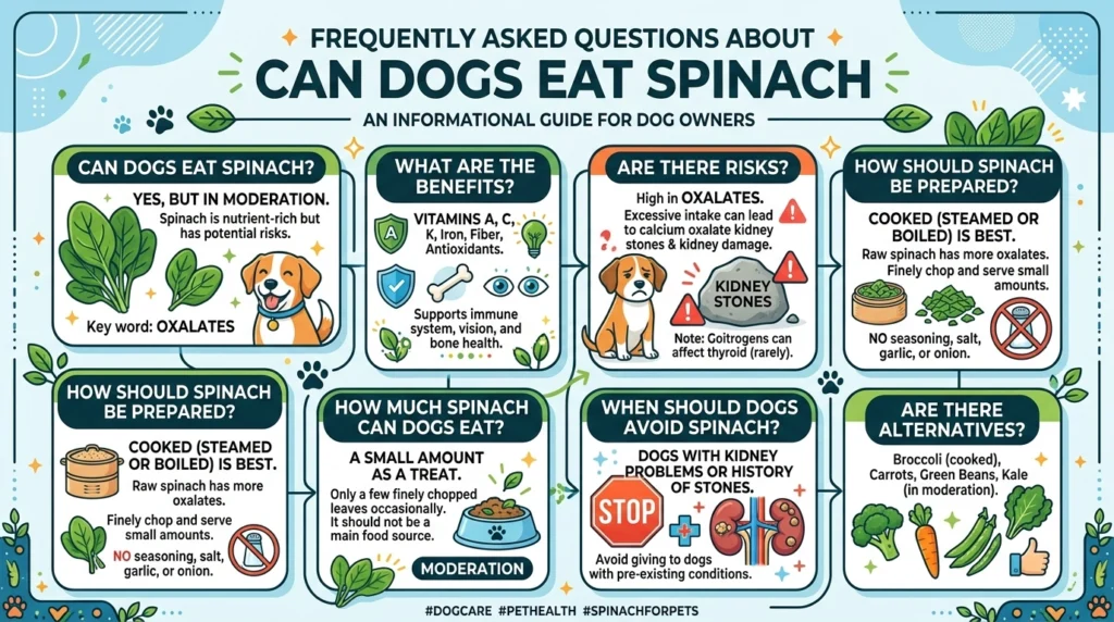 Frequently Asked Questions About Can Dogs Eat Spinach