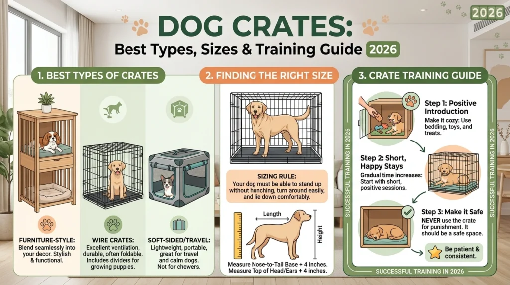 Dog Crates Crate: Best Types, Sizes & Training Guide 2026