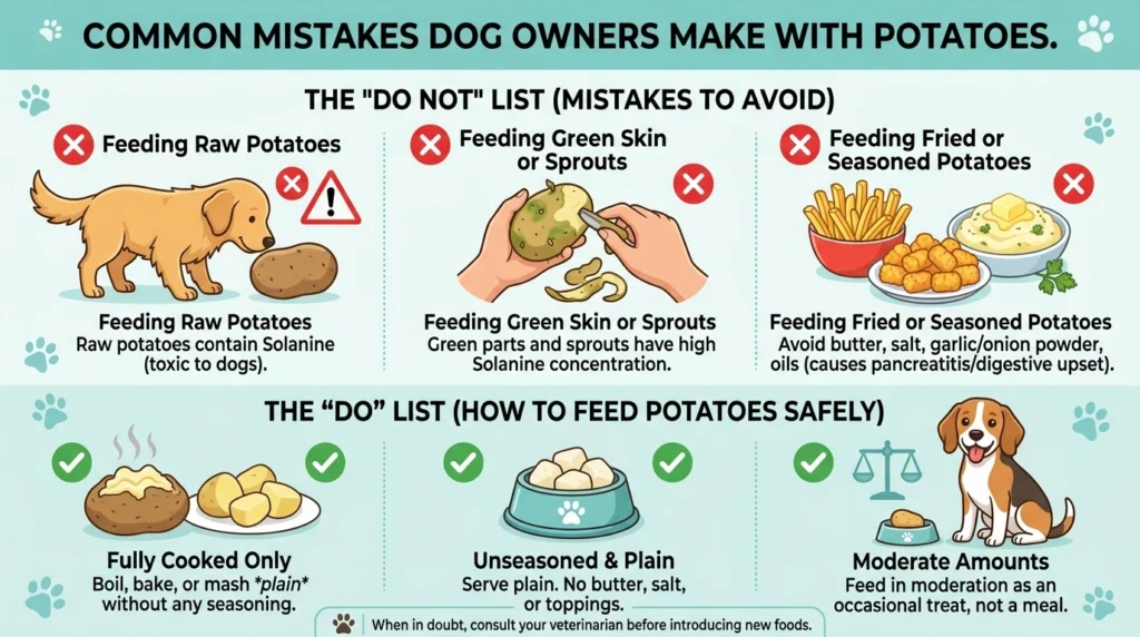 Common Mistakes Dog Owners Make With Potatoes