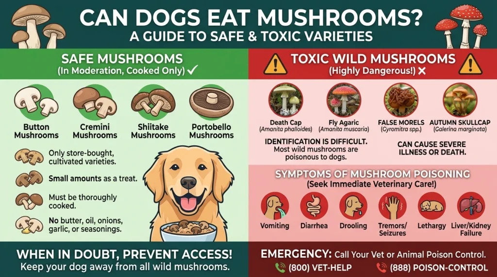 Frequently Asked Questions   Can Dogs Eat Mushrooms?